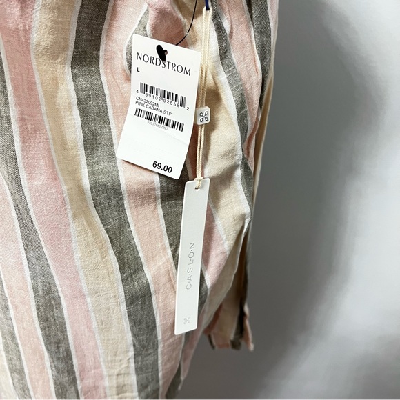 Caslon Striped Long Sleeves Button Down Shirt Size Large - New With Tag- Reemoly - Picture 5 of 10